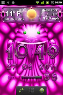 beautiful weather widget pink