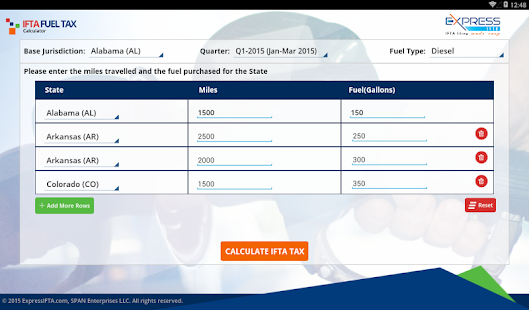 IFTA - Fuel Tax Calculator Screenshots 0