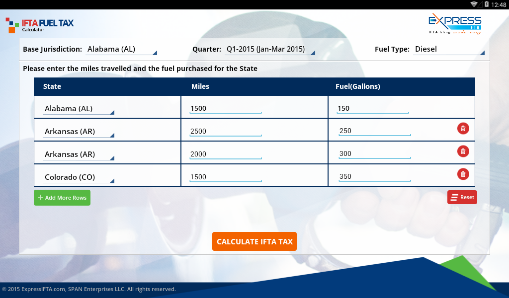 ifta fuel tax calculator