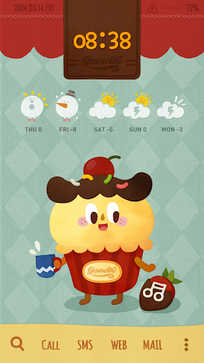 Cupcake Buzz Launcher Theme