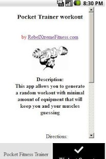 Pocket Fitness Trainer Screenshots 0