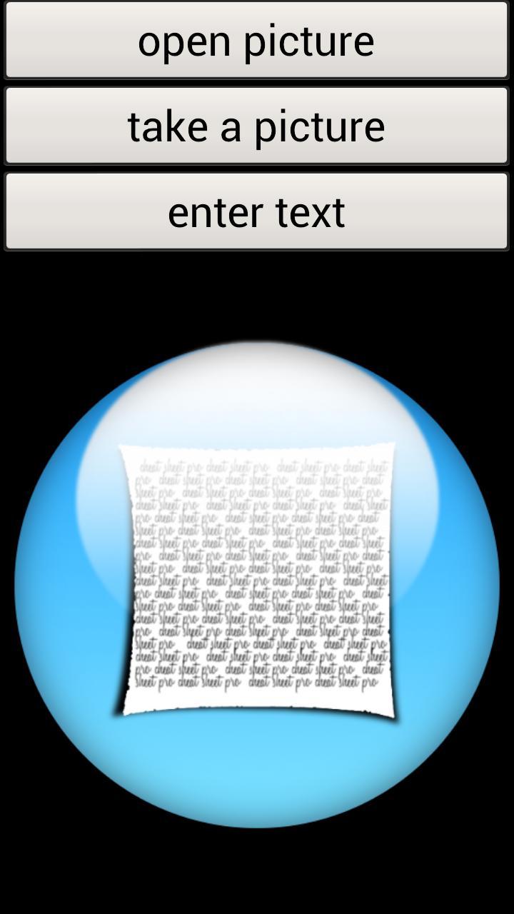 cheat sheet Pro (crib) Screen 1