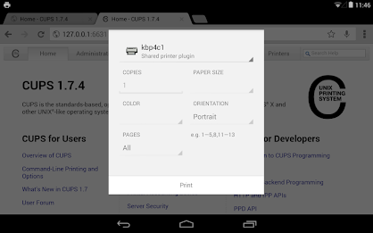 Shared printer plugin - CUPS poster 5
