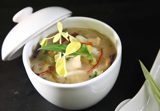 Carnival Sunshine features Ji Ji Asian Kitchen, which serves authentic Asian cuisine such as this cilantro root soup.