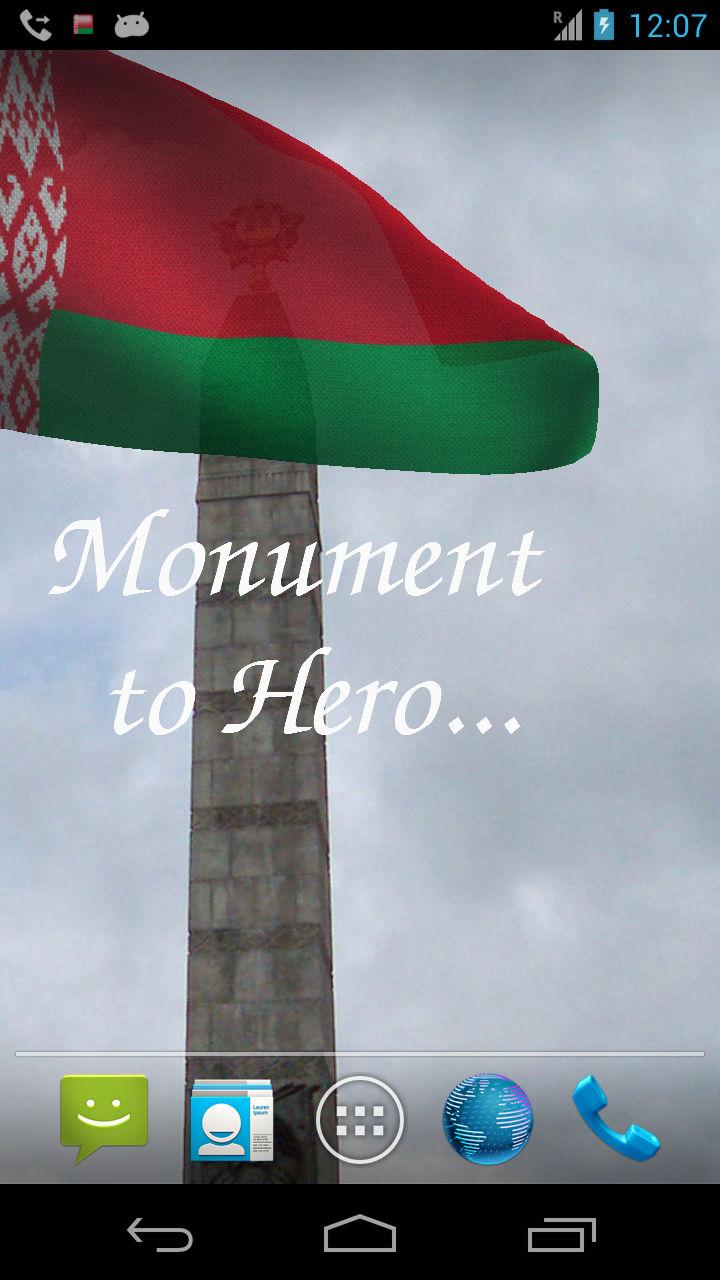 3D Belarus Flag Screen 3