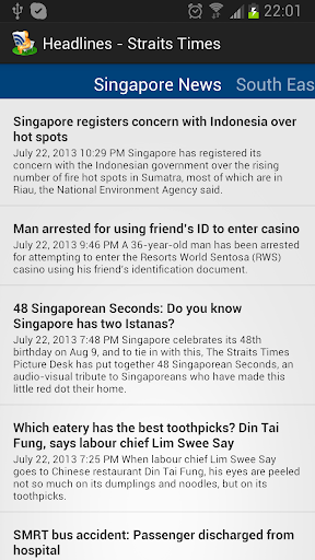 Headlines-Straits Times