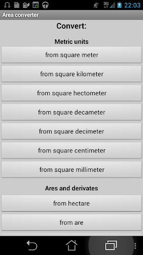 Area converter