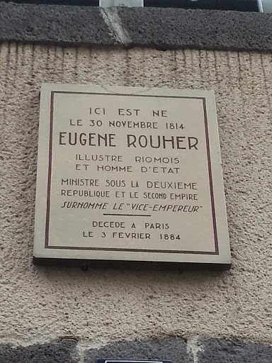 La Plaque À Eugene Rouher