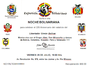 Cartel invitación Fiesta Bolivariana