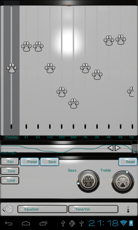 Poweramp skin white tiger Screen 3