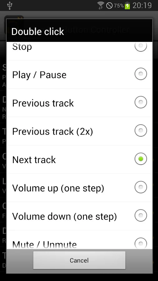 Headset Button Controller - screenshot