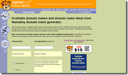 Nameboy Ultimate Domain Name Generator, search, creation, domain name lookup and domain registration