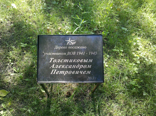 Табличка ВОВ 1941-1945