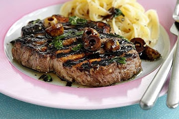Balsamic pork with olives