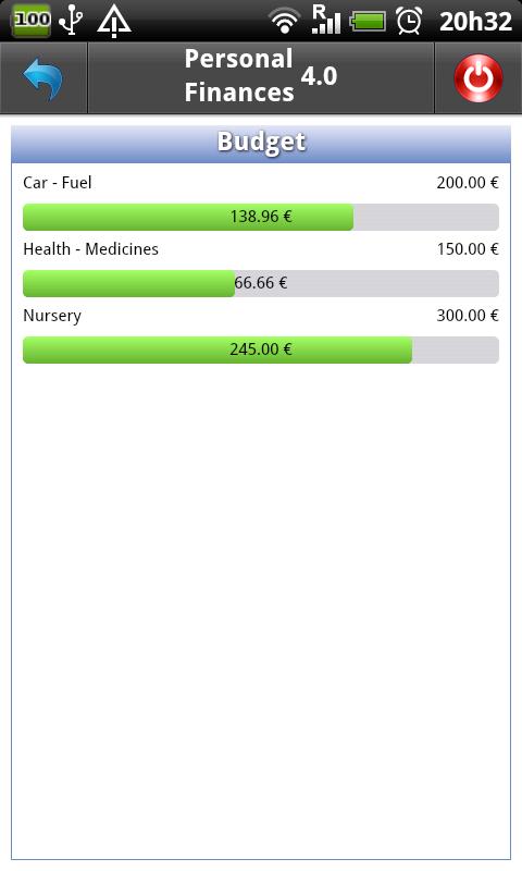Personal Finances Screen 3