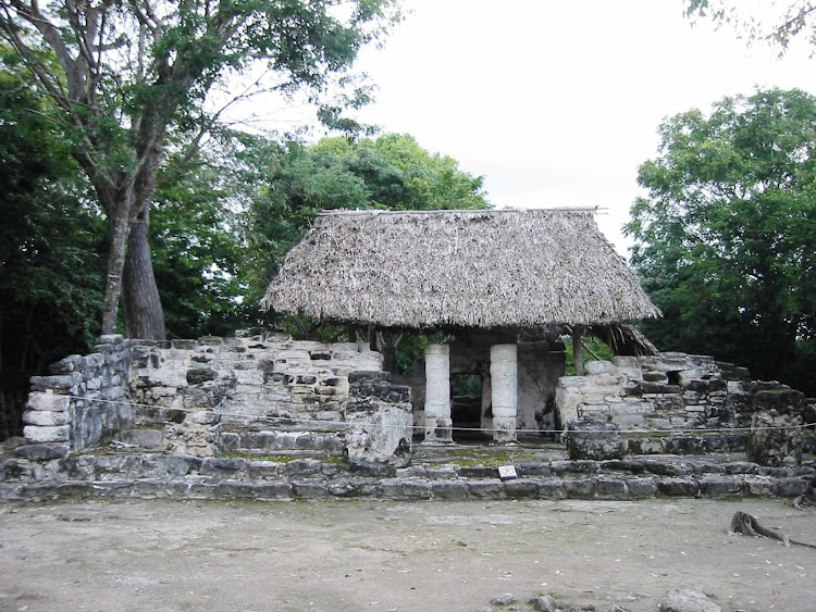 San Gervasio on Cozumel features structures from Mayan times.