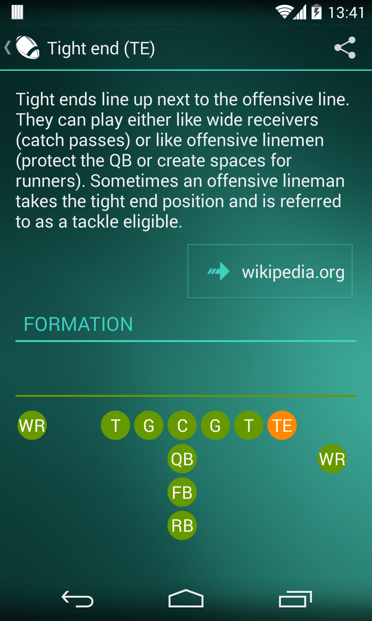 Football Glossary PRO (NFL) Screen 2