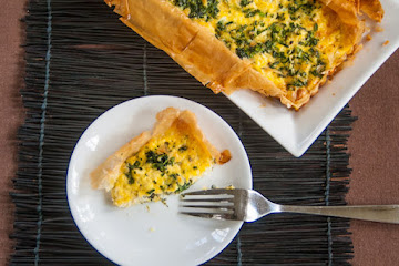 Spinach and Three Cheese Pie