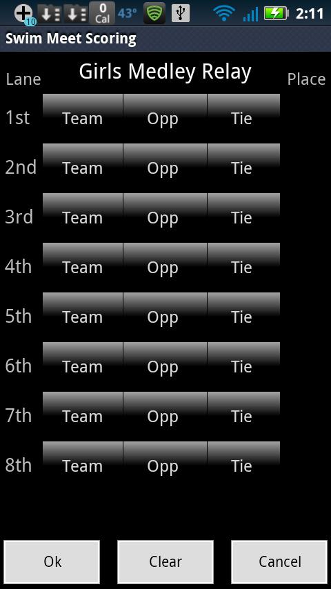 Swim Meet Scoring Plus Screen 2