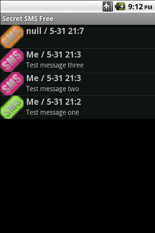 Secret SMS Screen 3