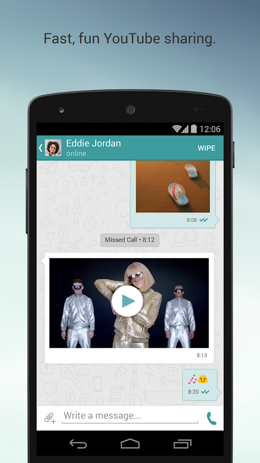 Wiper: Private Texts and Calls - screenshot