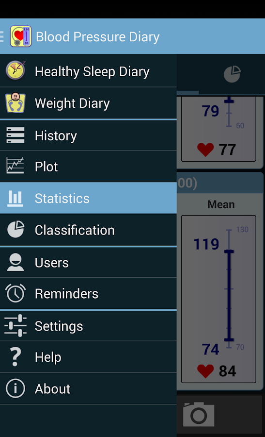    Blood Pressure Diary- screenshot  