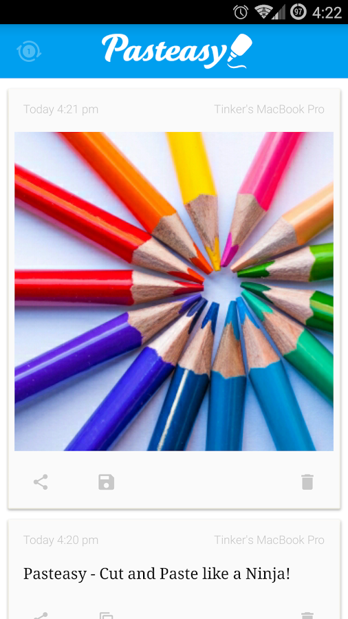    Pasteasy - Copy Paste Across!- screenshot  