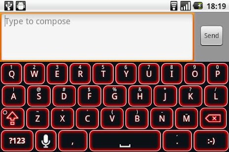 Glow Legacy Red Keyboard Skin