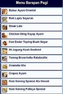 Menu sarapan pagi Screenshots 1