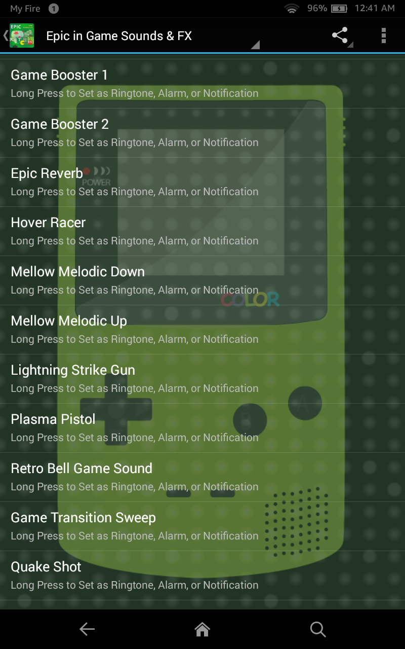 Epic Game Sounds Screen 3