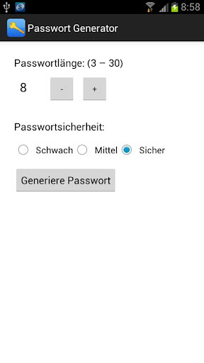 Einfacher Passwort Generator