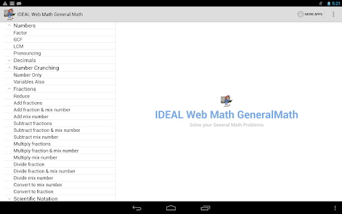 IDEAL Web Math General Math Screenshots 1