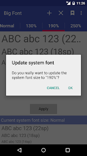  Big Font (change font size) – Vignette de la capture d'écran  