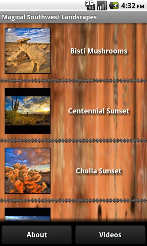 Android application Magical Southwest Landscapes screenshort