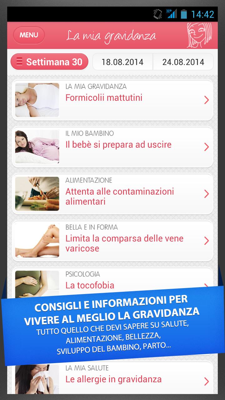Android application Ma grossesse by Doctissimo screenshort