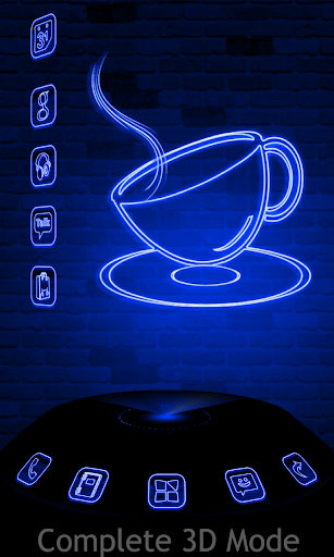 Xenon Blue Next Launcher Theme