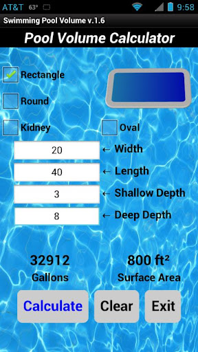 Swimming Pool Volume