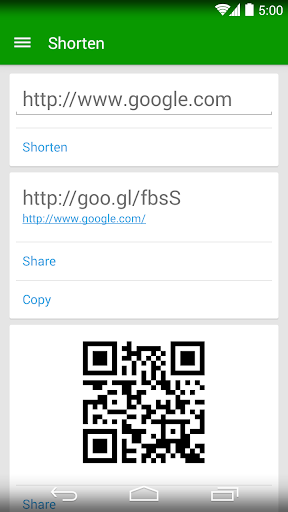 goo.gl URL Shortener