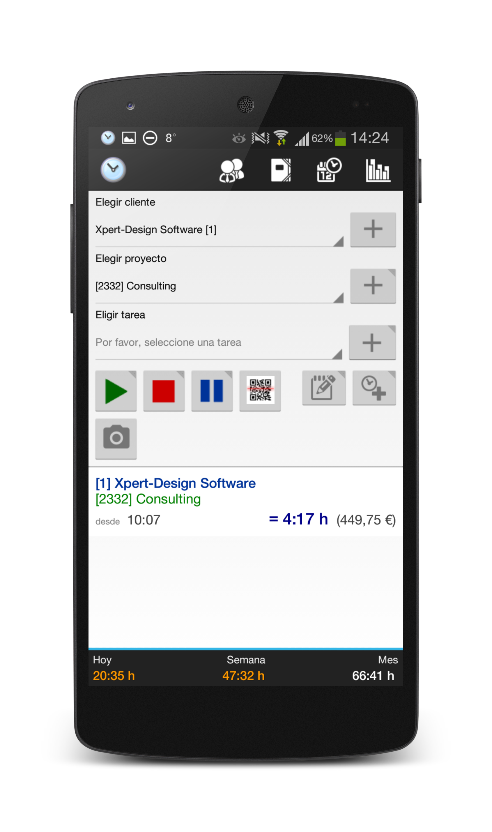 Android application Xpert-Timer Mobile screenshort