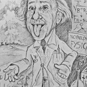 Funny Einstein  by David Van der Smissen - Drawing All Drawing