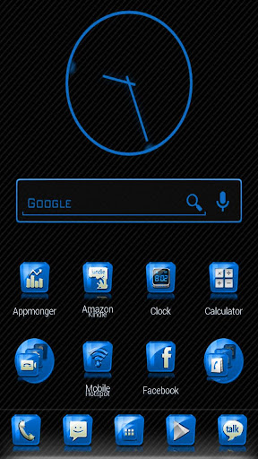 Slick Launcher Theme Blue