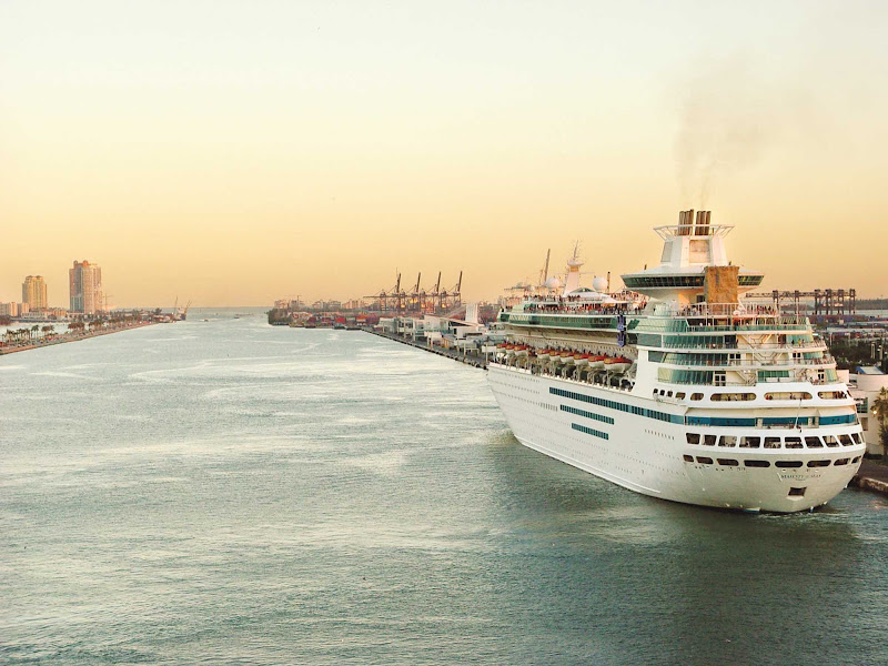 Royal Caribbean's Majesty of the Seas in port in Miami.