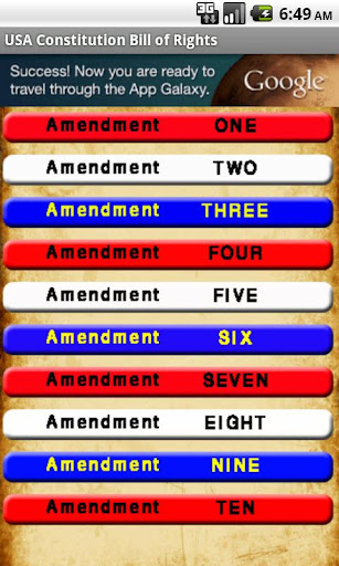 US Constitution Bill of Rights