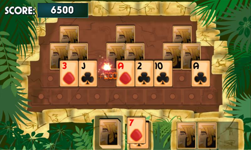 Android application PYRAMID SOLITAIRE card game screenshort