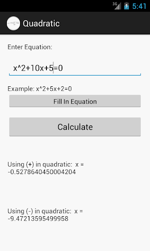 Quadratic Solver