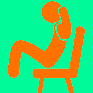 椅子に座って腹筋 logo
