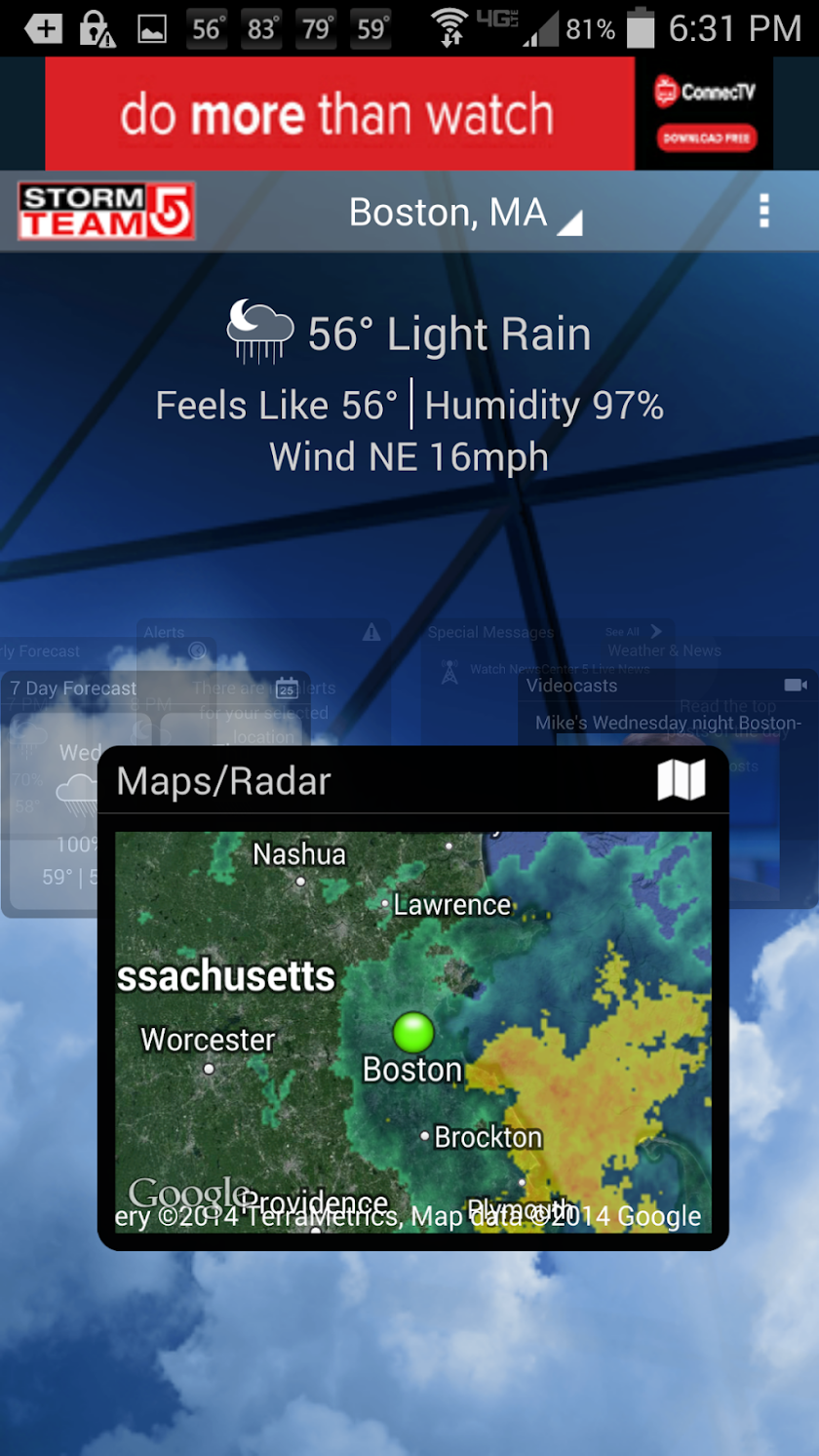 WCVB Boston Weather Screen 2