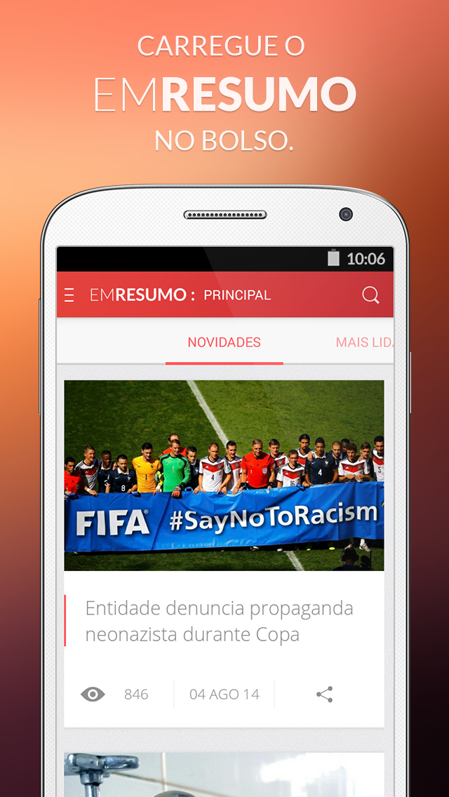 Em Resumo Notícias Screen 1