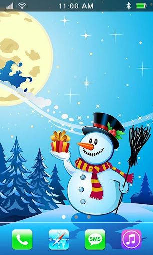 Snowman Winter live wallpaper