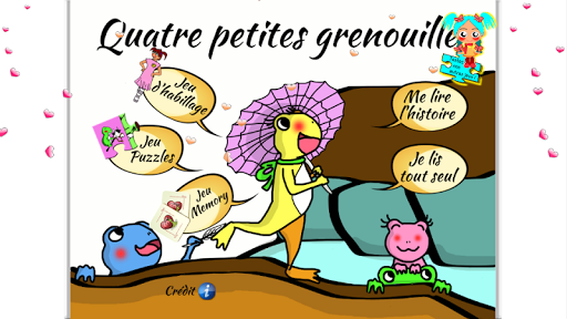 Quatre petites grenouilles-jeu